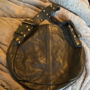Studded Leather Shoulder Bag
